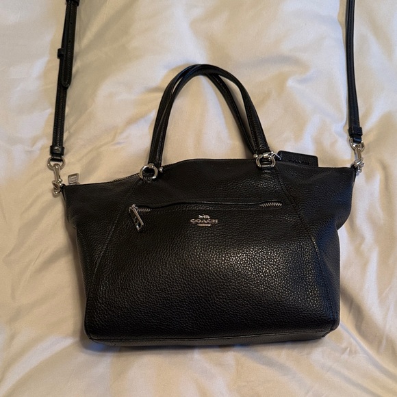Coach Handbags - Coach Black Pebbled Leather Shoulder Bag